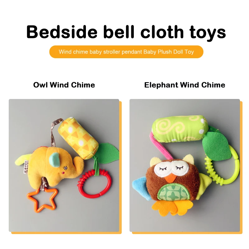 

Newborn Baby Plush Stroller Toys Baby Rattles Mobiles Cartoon Animal Hanging Bell Educational Baby Toys 0-12 Months Speelgoed