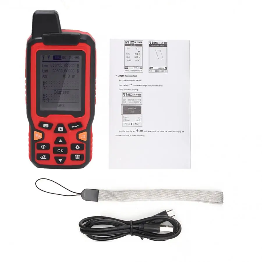 ZL-180 Портативный USB gps навигационный трек, измеритель площади Земли, 2,4 дюймов дисплей, наземный обзор, 100-240 В, наземная навигация