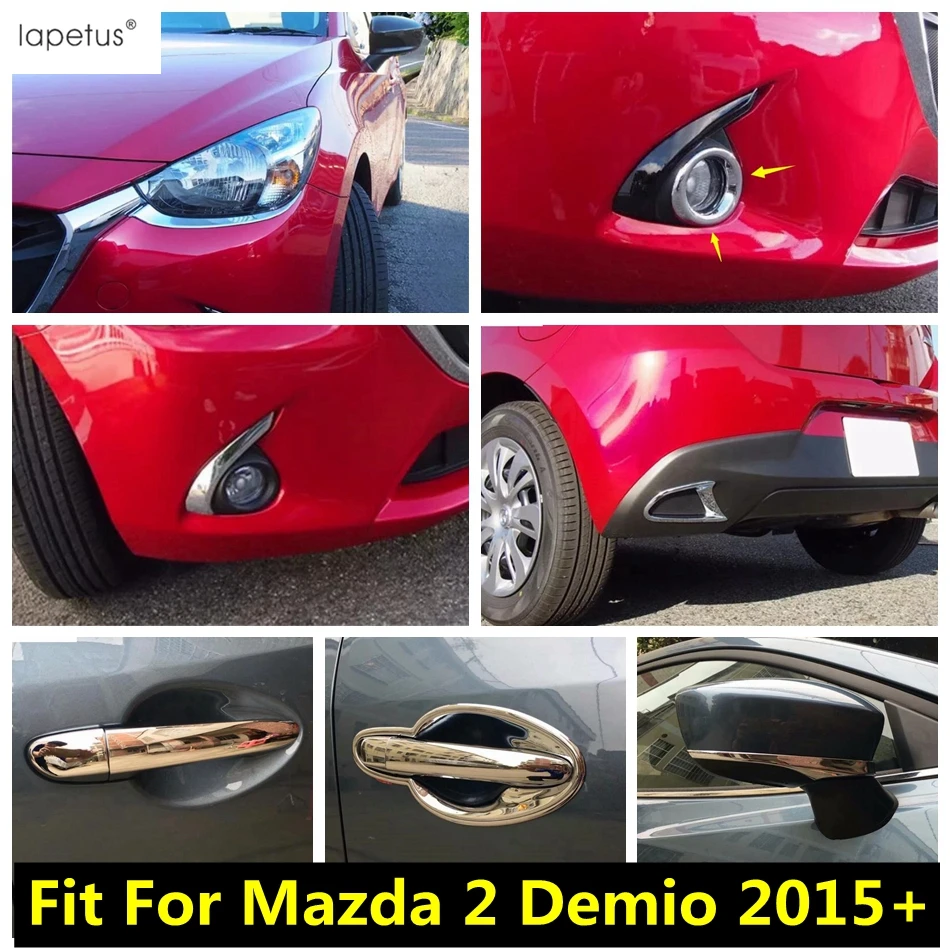 Аксессуары для Mazda 2 Demio 2015 2019 ABS передсветильник противотуманная фара кольцо веко