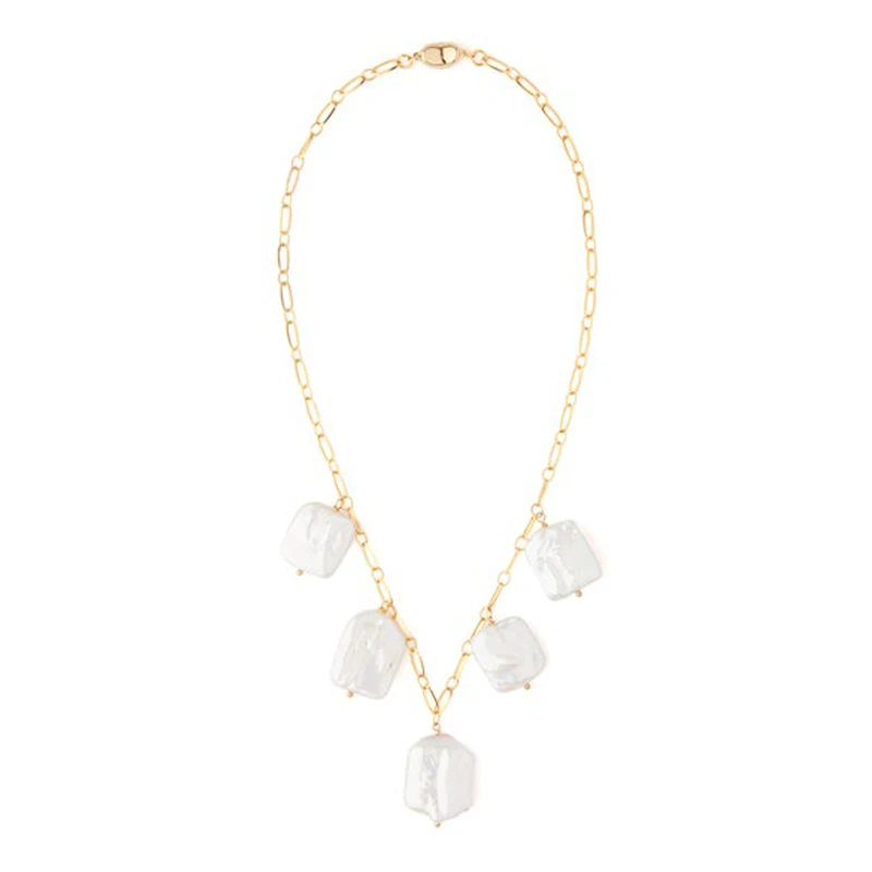 Natural Freshwater Pearl Necklace Stainless Steel Chain Non-fading Irregular Trendy Accessories for women 2020 New Choker |