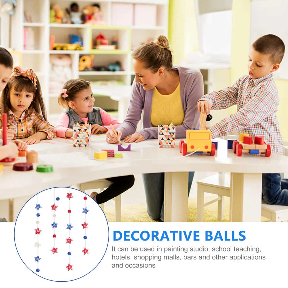 

48pcs Colorful Decorative Rattan Woven Pendant Wedding Display Decor