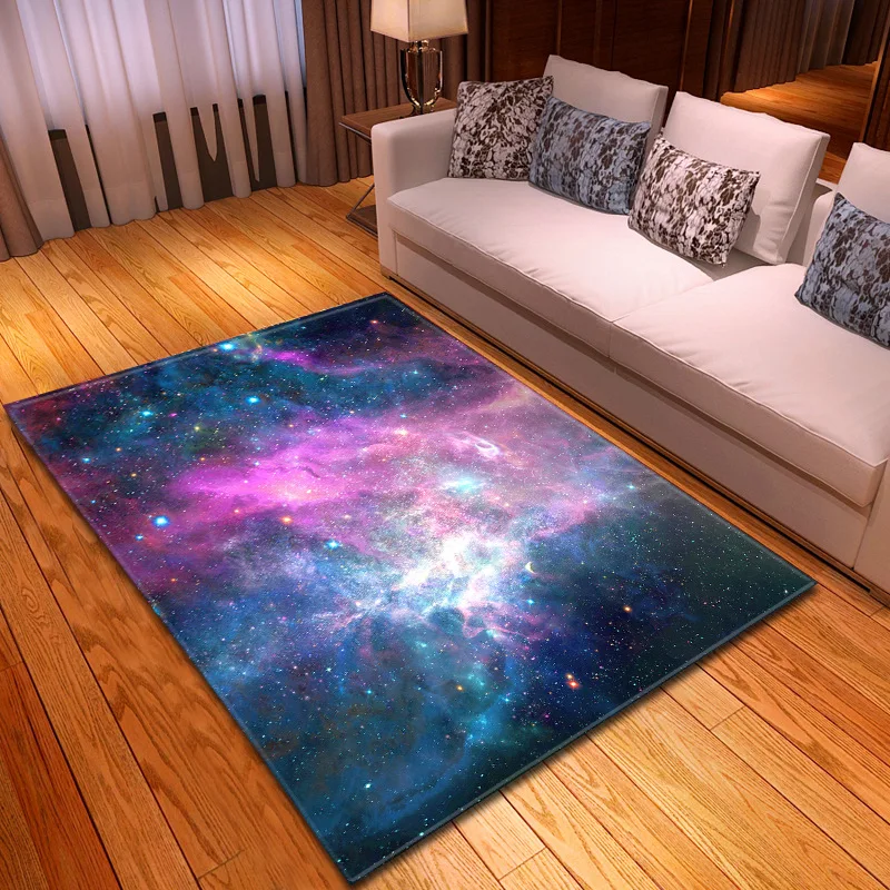 

3D Universe Nebula Living Room Carpet Dining Room Balcony Rug Doorway Mats Children Bedroom Crawling Play Floor Area Rug