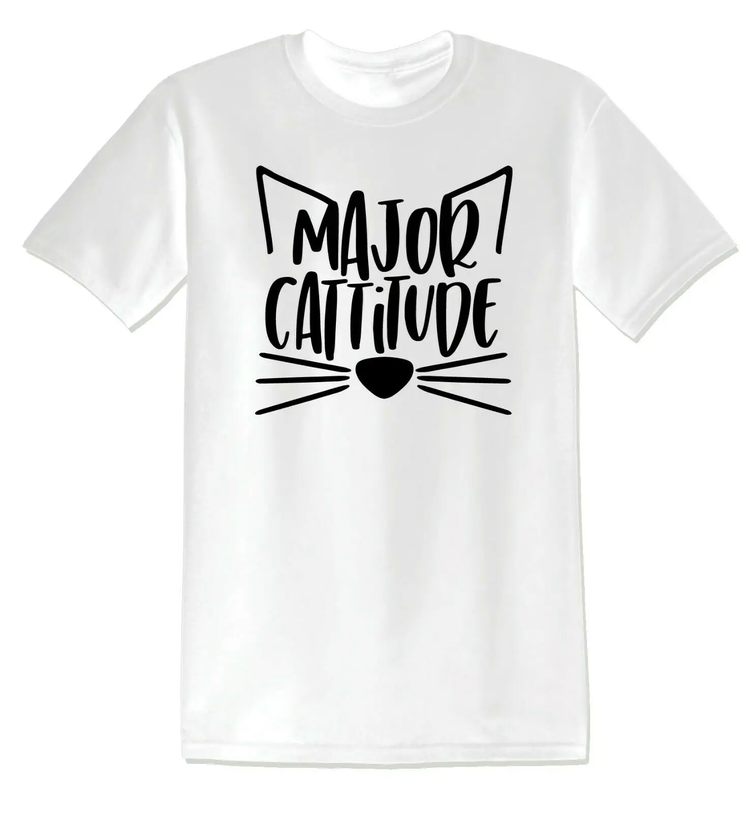 

MAJOR CATTITUDE FUNNY OFFENSIVE RUDE TEES UNISEX T-SHIRT