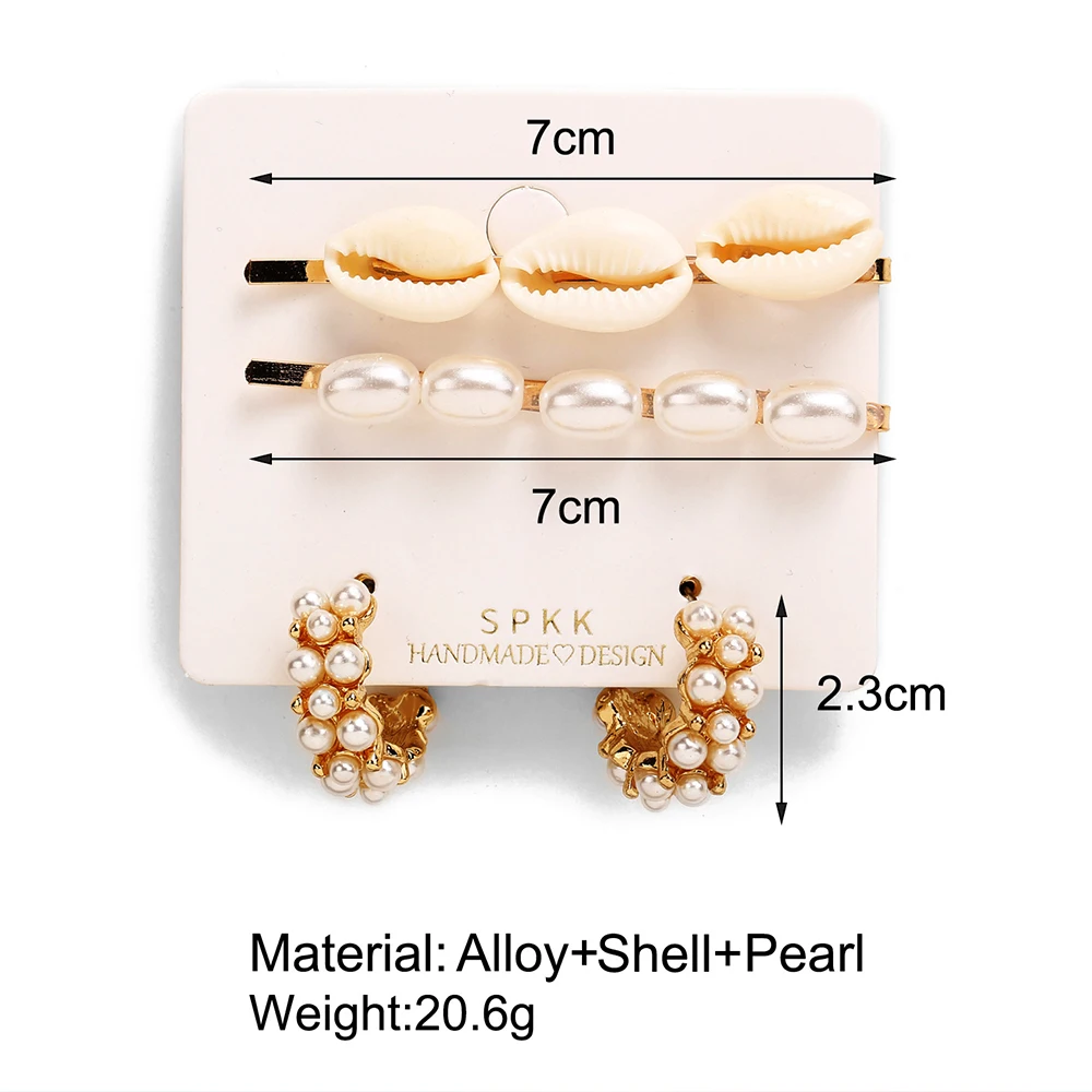 Жемчужные заколки для волос свадебные аксессуары геометрические красивые