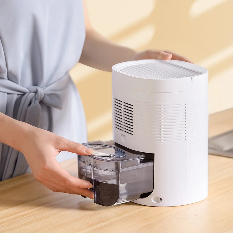 

Portable 1L Split Mute Air Dehumidifier Chargeable Timing Function Air Dryer Moisture Home Basement Bathroom Wardrobe