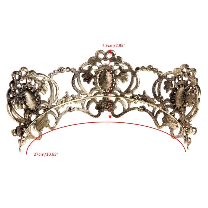 

Vintage Wedding Bridal Rhinestone Headband Queen Crown Tiara Hair Accessories