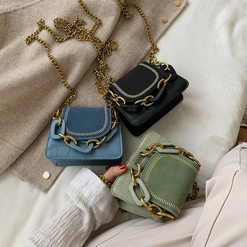 Женская матовая мини сумка через плечо замшевая брендовая дизайнерская