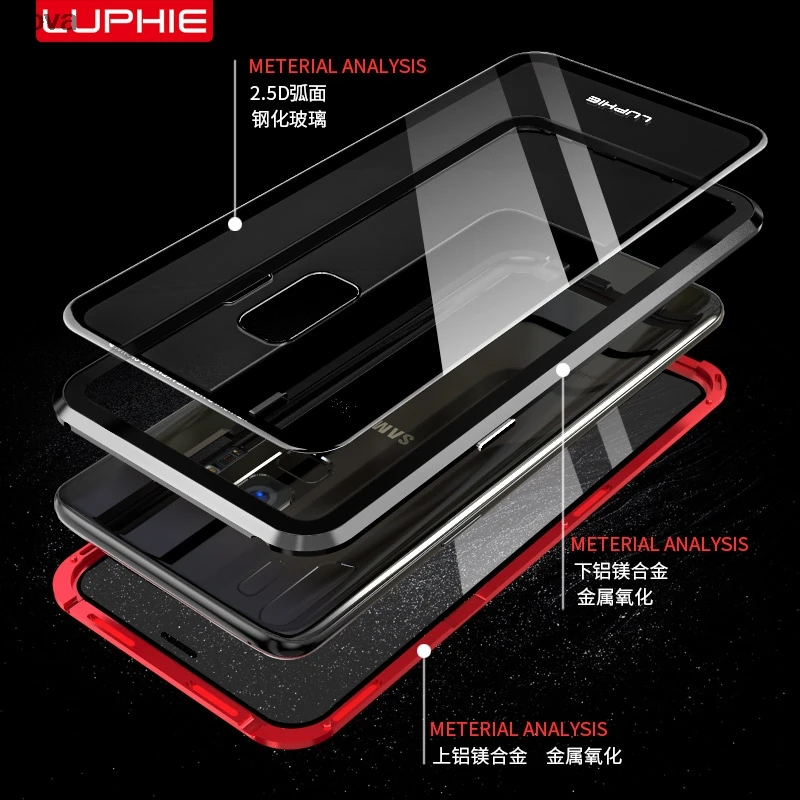 Роскошный Ультратонкий алюминиевый чехол-бампер Luphie для samsung Galaxy S9 и S9+ S9 Plus чехол