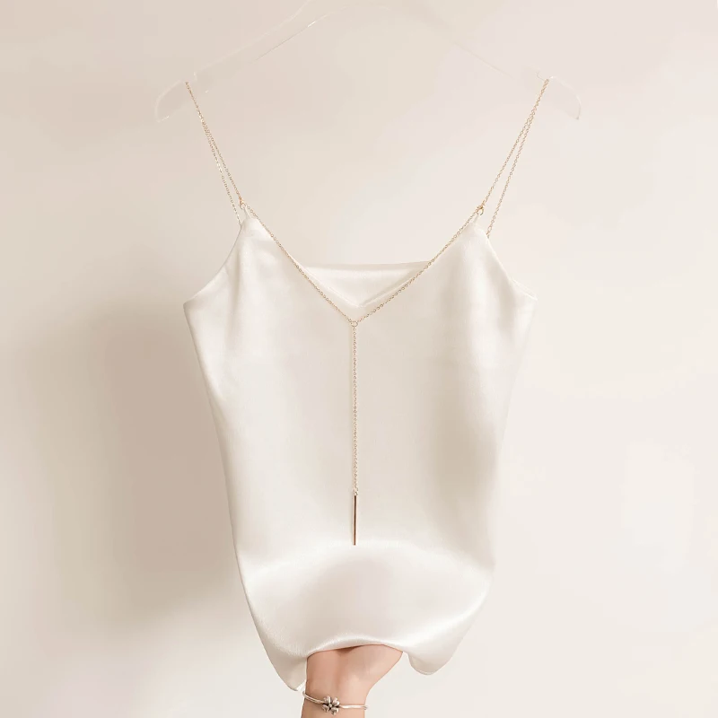 

Crop Top Women Sexy Yellow hardware sling Tank Tops Vest Bare Midriff Sleeveless T-Shirt Summer Beach brat top bralette 2020