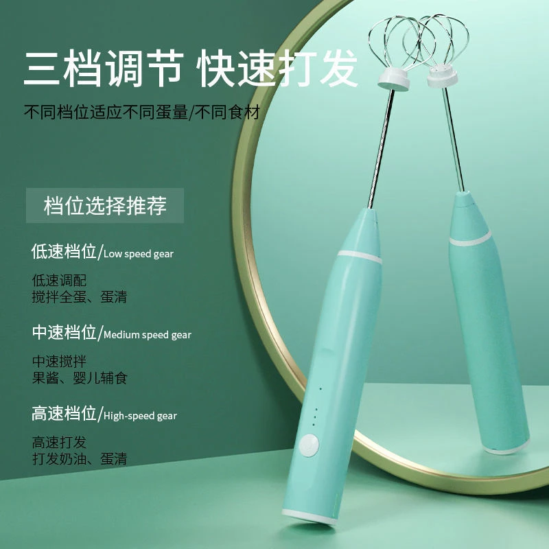 

3 Speed Milk Frother Hand mixer electric Planetary blender food mixers Chargeable Egg Beater for Coffee Egg Latte Cappuccino