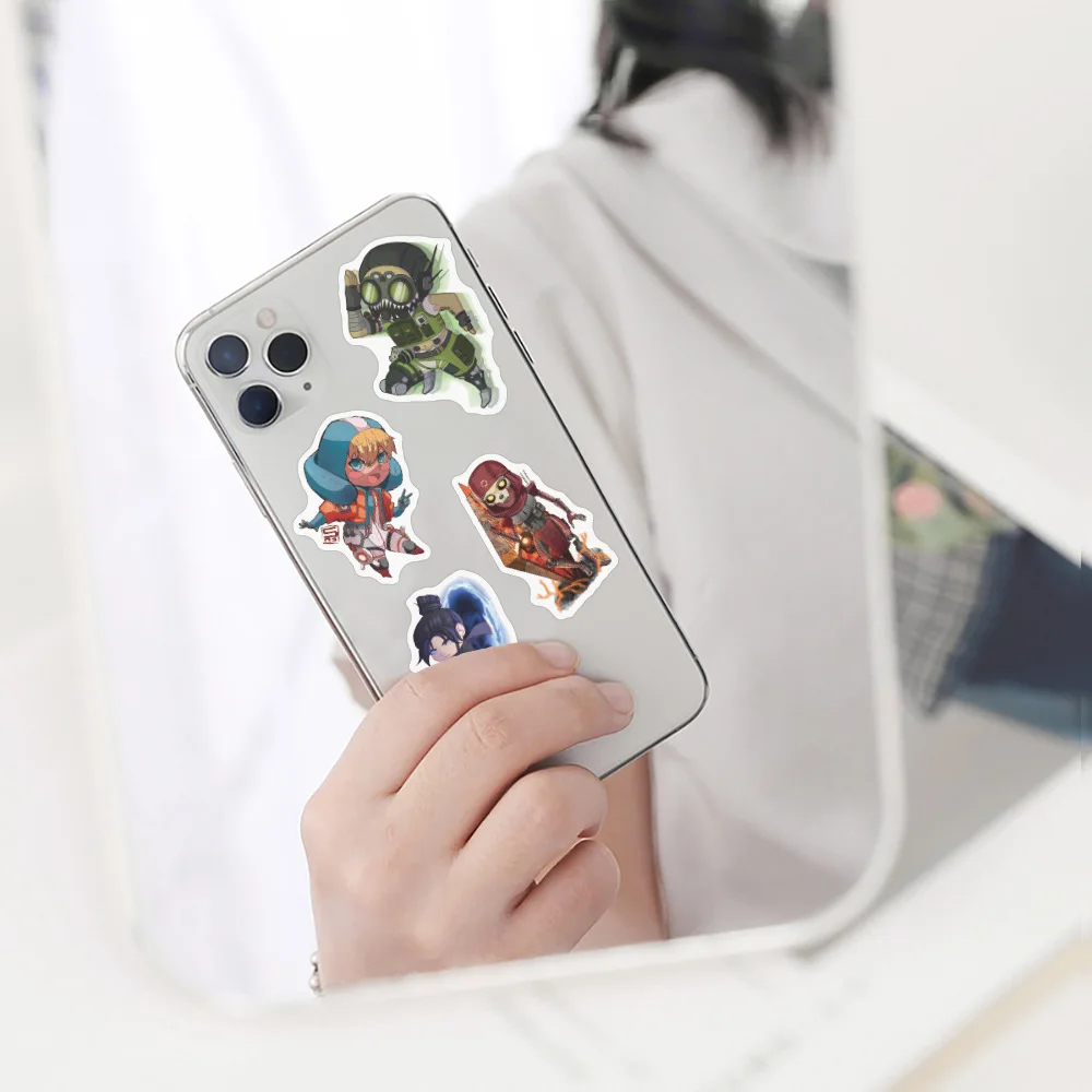 Juego de pegatinas de Apex Legends para ni&ntilde;os, pegatinas impermeables para montar en monopat&iacute;n, equipaje, port&aacute;til, guitarra, coche, pegatinas de dibujos animados para pared, juguete para ni&ntilde;os, 10/30/50 Uds.-3