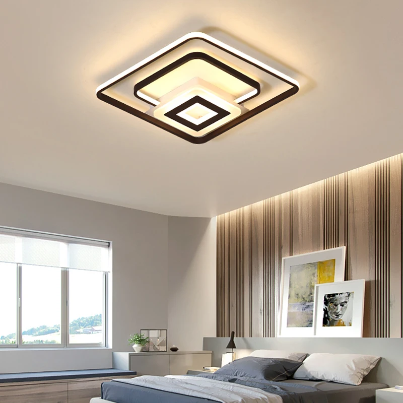 Современная светодиодная Люстра для гостиной алюминиевая акриловая лампа в