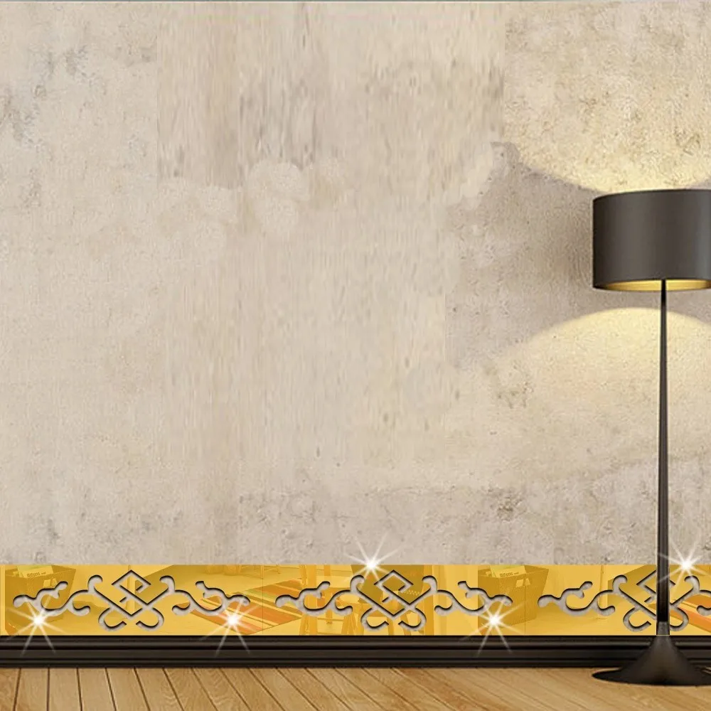 Акриловые зеркальные наклейки на стену декоративные 1 шт. трехмерный утонченный