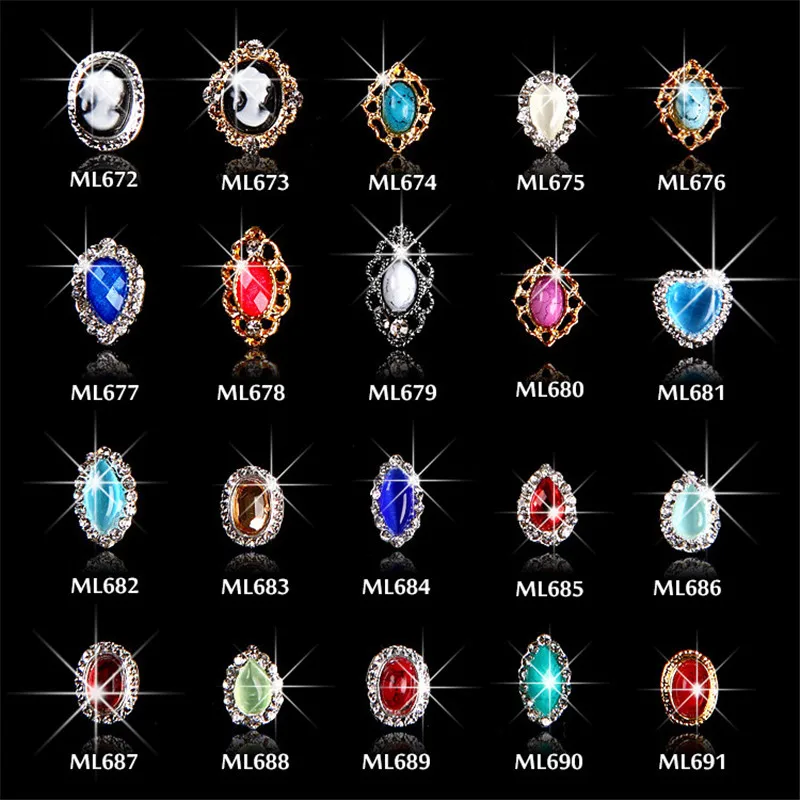 10 шт./лот золотистого и серебристого цвета сплав инкрустированные драгоценные