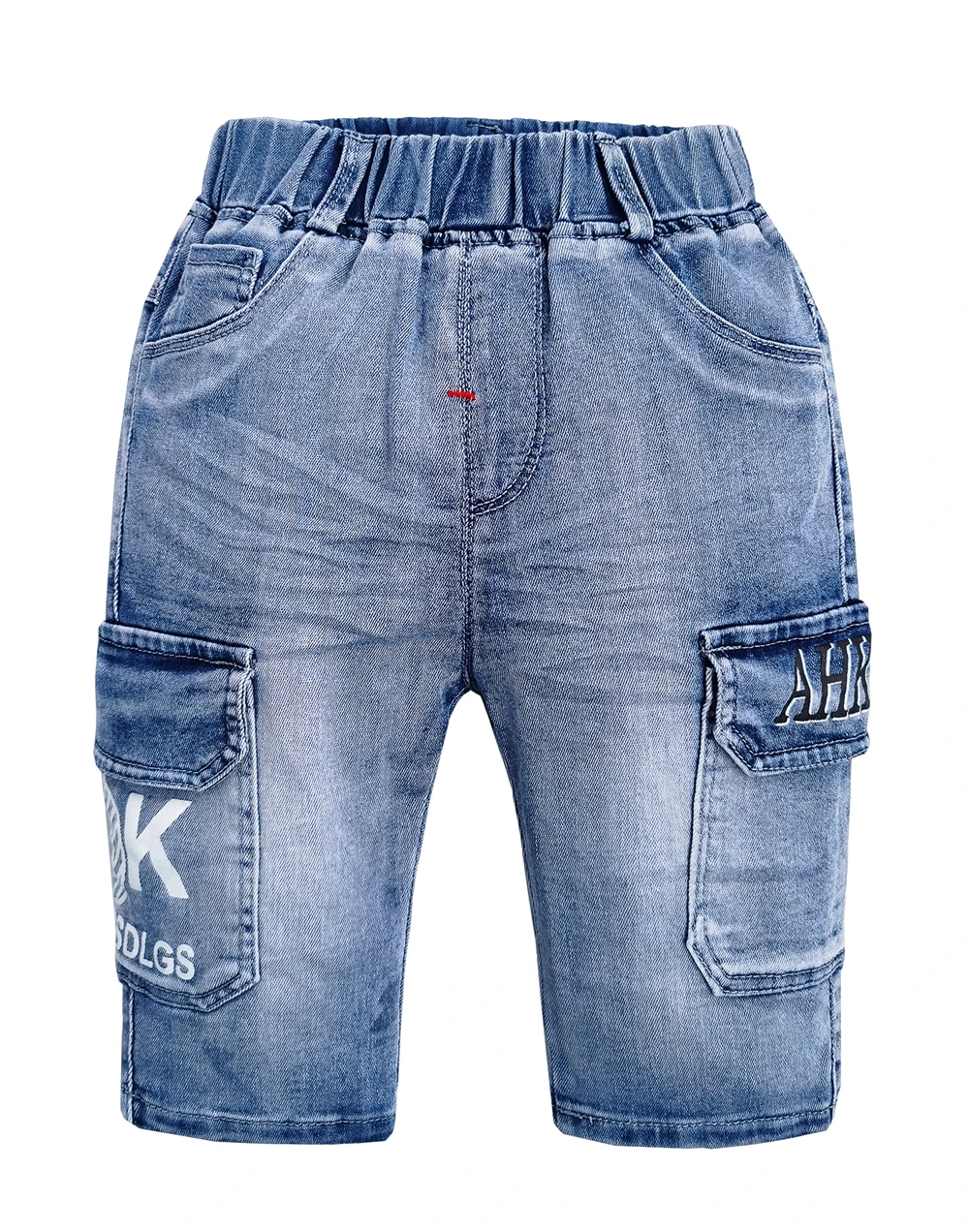 Джинсовые шорты для мальчиков мягкие эластичные укороченные брюки одежда детей