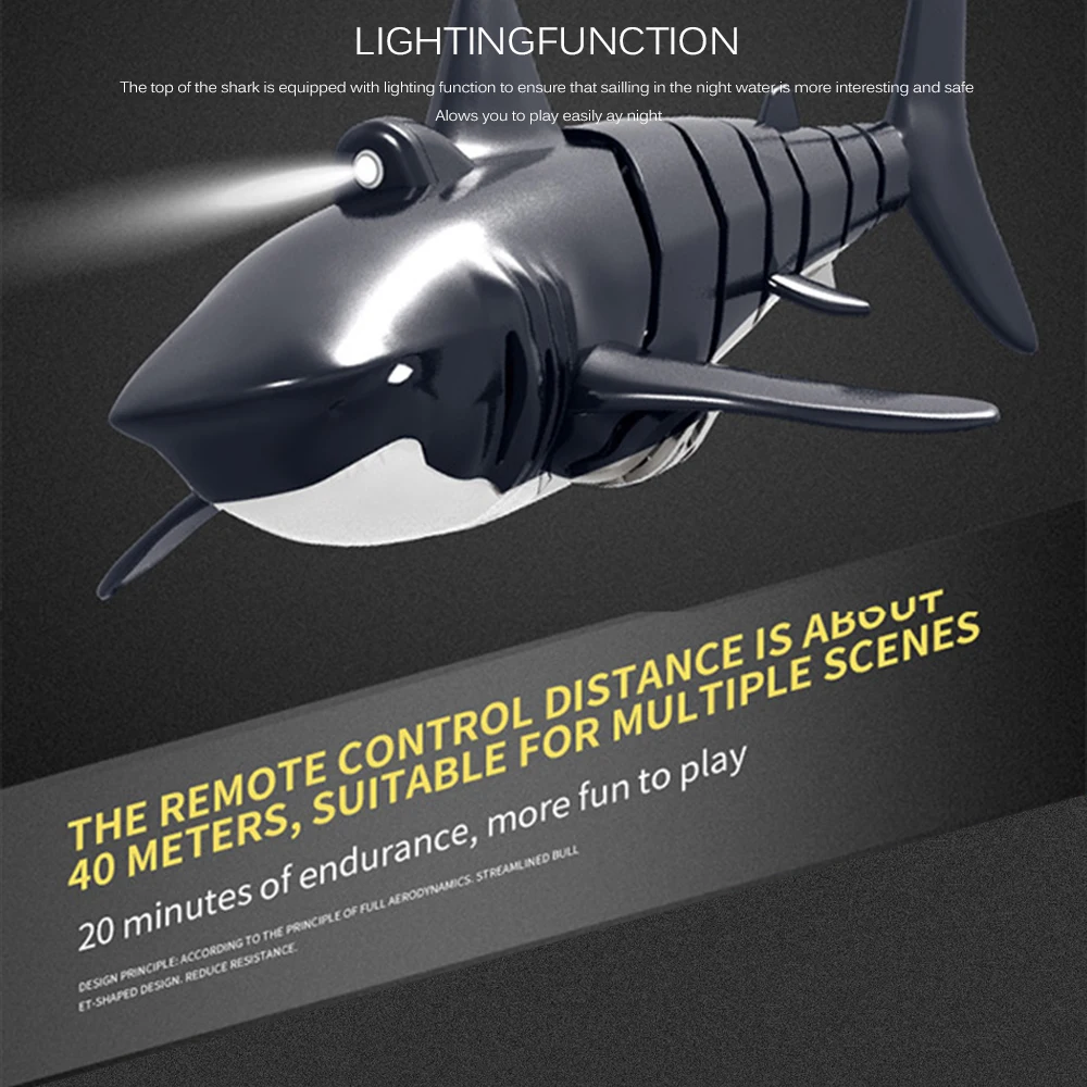 RC акула 2 4G пульт дистанционного управления игрушка для детей лодка