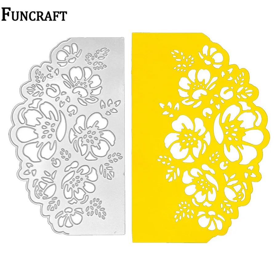 Красивый цветочный край тиснение фон металлические Вырубные штампы Kscraft вырубки