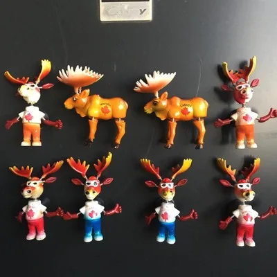 

Креативные магнитные сувенирные магниты на холодильник с изображением милых канадских животных, весенних лося, наклейки на холодильник, по...