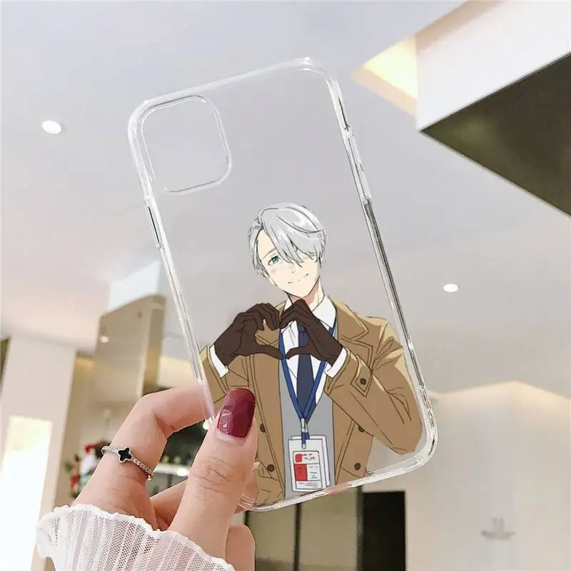 

Hot Yuri on Ice anime Phone Case Transparent for iPhone 6 7 8 11 12 s mini pro X XS XR MAX Plus SE cover funda