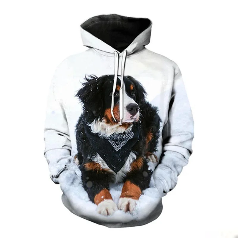 

Bern Mountain Dog 3D Printing Hoodie Casual Cute Dog Pullover Animal Sports Shirt Men's and Women's Casual Hoodies Harajuku Tops