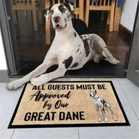erugear great dane dog doormat custom doormat 3d printed non slip door floor mats decor porch doormat