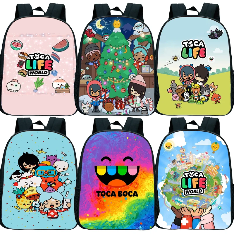 

Kids Toca Life World Kindergarten Backpacks Boys Girls Children Cartoon Print Mini Knapsack Toddler Bagpacks Infantil Mochila