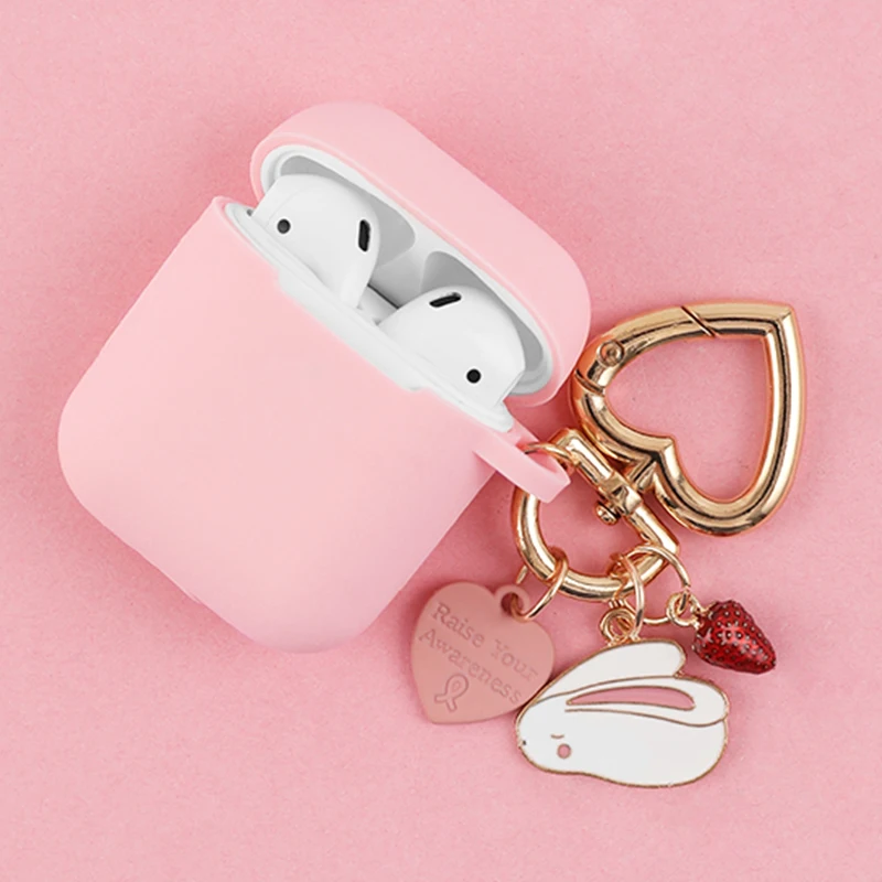 Силиконовый чехол с милым корейским кроликом для Apple Airpods 1 2 аксессуары Bluetooth