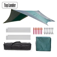 ultralight camping tent tarp waterproof large hammock rain fly sun shelter portable awning tent beach shade with pegs ropes