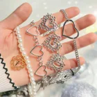 DIEZI в винтажном стиле с искусственным жемчугом чокер с подвеской в форме сердца ожерелье для женщин и девочек новый цвета: золотистый, серебристый Цвет цепи ожерелье ювелирные изделия