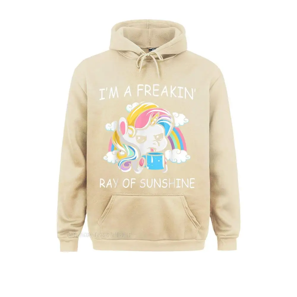 Unicorn I'm A Freakin' Ray Of Sunshine Unicorns Women Hoodies New Arrival Summer Long Sleeve Men Sweatshirts Anime Clothes | Мужская