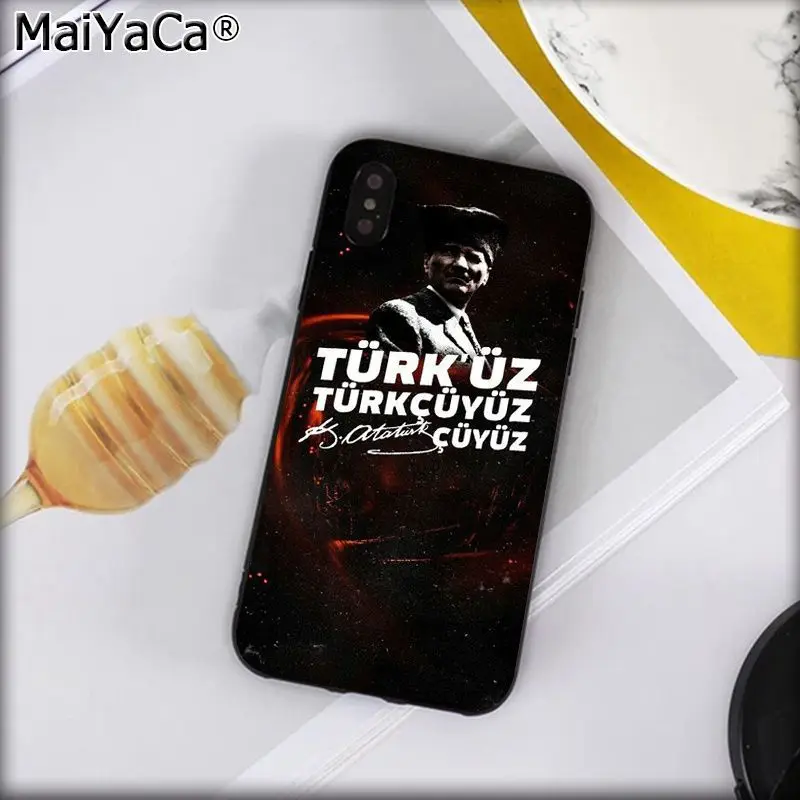 Чехол для телефона MaiYaCa с флагом Турции, Анталия, Мустафа, Кемаль, Ататюрк, ТПУ для iphone 11 pro 8 7 66S Plus X XS MAX 5s SE XR