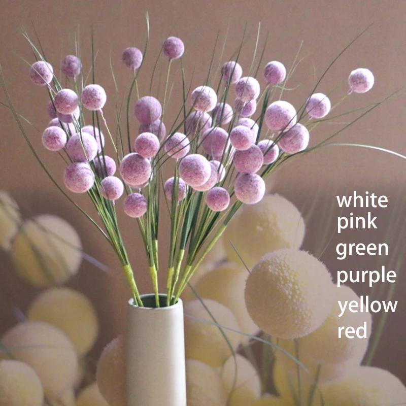 

1PC Simulation 5 Head Tufting Flower Ball Home Living Room Decoration Fake Flower Wedding Scene Layout Decoration