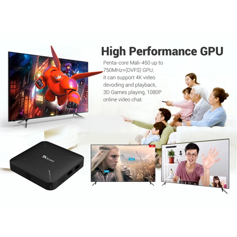 Топ TX3 Мини Android 8 1 ТВ приставка 2 ГБ/16 ГБ S905W 4 ГГц WiFi HD медиаплеер | Электроника