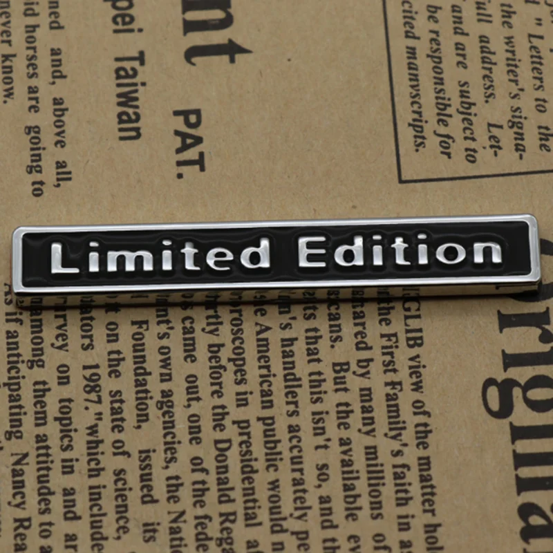 

Black/red 3D Metal Limited Edition Badge Universal Car Decal Sticker For Car Styling