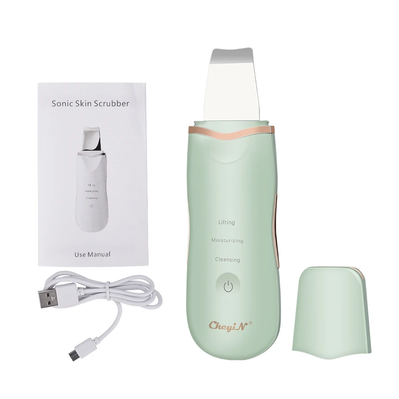 

Ultrasonic Skin Scrubber Deep Face Cleaning Machine Peeling Shovel Facial Pore Cleaner Skin Scrubber Lift Machine Face Massager