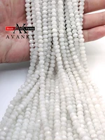 natural faceted blue moonstone beads small section loose spacer for jewelry making diy necklace bracelet 15 4x6mm