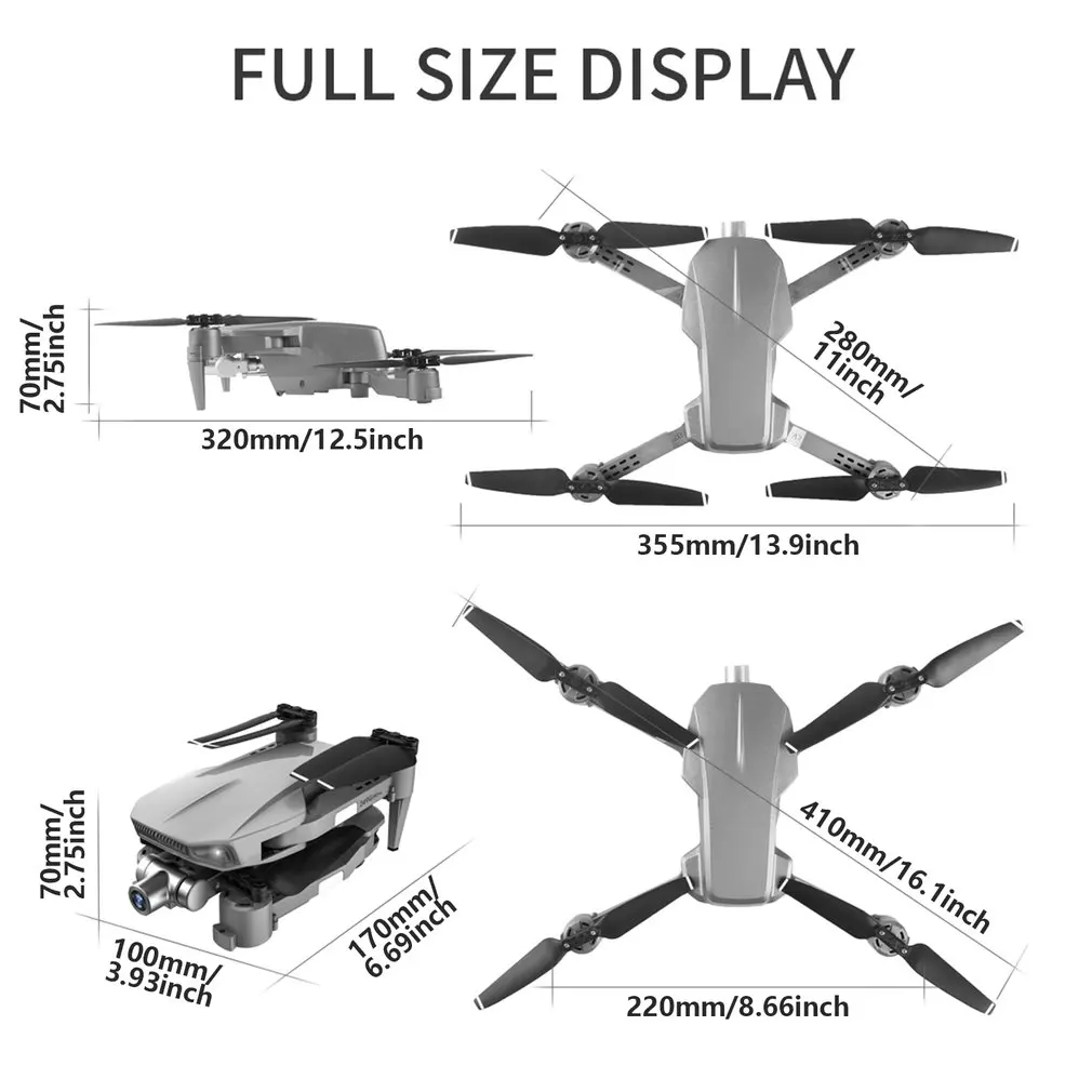 

L106 PRO GPS Drone 5G Wifi Fpv 4K 2-axis Gimbal Aerial Photography Foldable Quadcopter High Definition Dual Camera