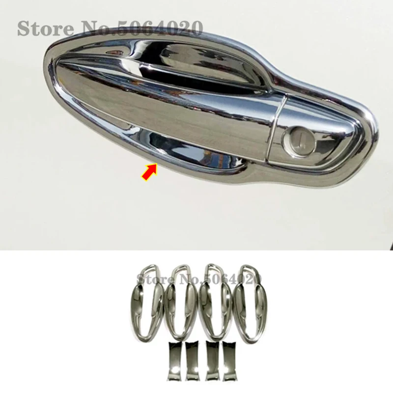

ABS Chrome For PEUGEOT 3008 GT 5008 2017 2018 2019 2020 Accessories Car Door protector handle Bowl Cover Trim Car Styling 8pcs