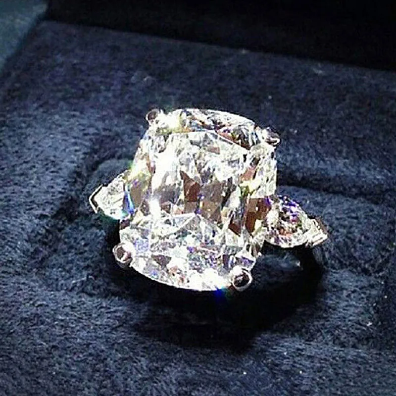 Роскошные квадратные большие обручальные кольца USTAR с фианитом для женщин модные