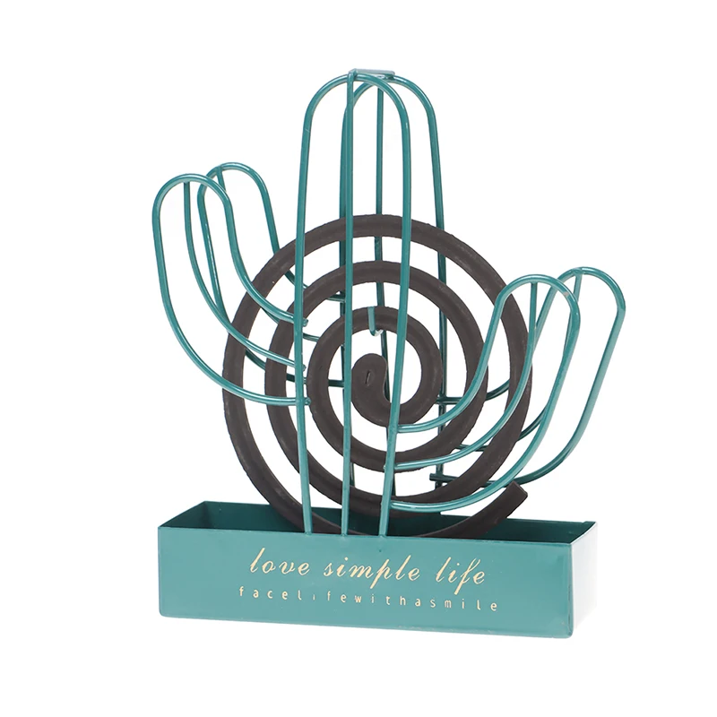 

1pcs Retro Cactus Mosquito Coil Holder Mosquito Coil Frame Elegant Home Decoration Sandalwood Mosquito Repellent Coil