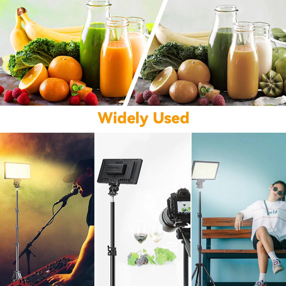 Светодиодная двухцветная светосветильник панель для видеосъемки 416-3200 K CRI95 +