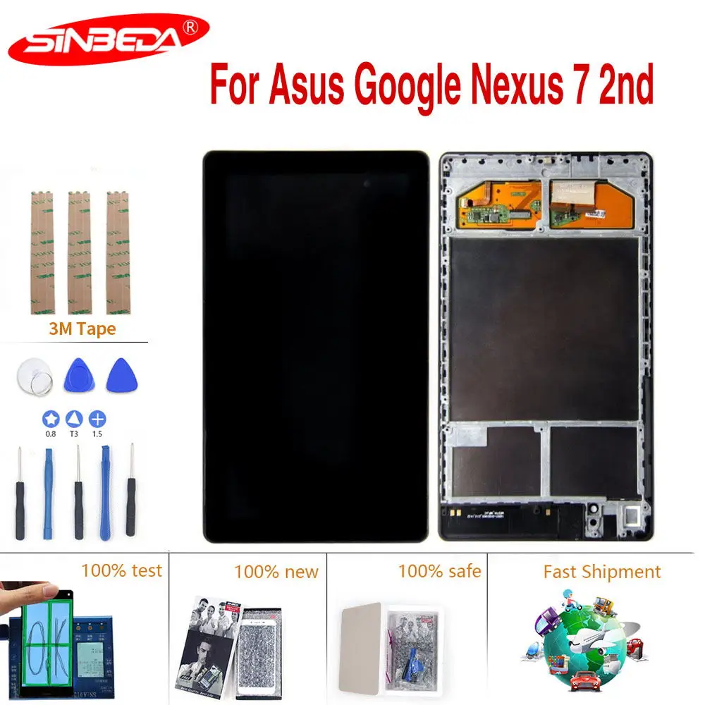 Sinbeda 7 0 &quotОригинальный ЖК дисплей для Asus Google Nexus 2 го поколения 2013 дюйма ME571K K008