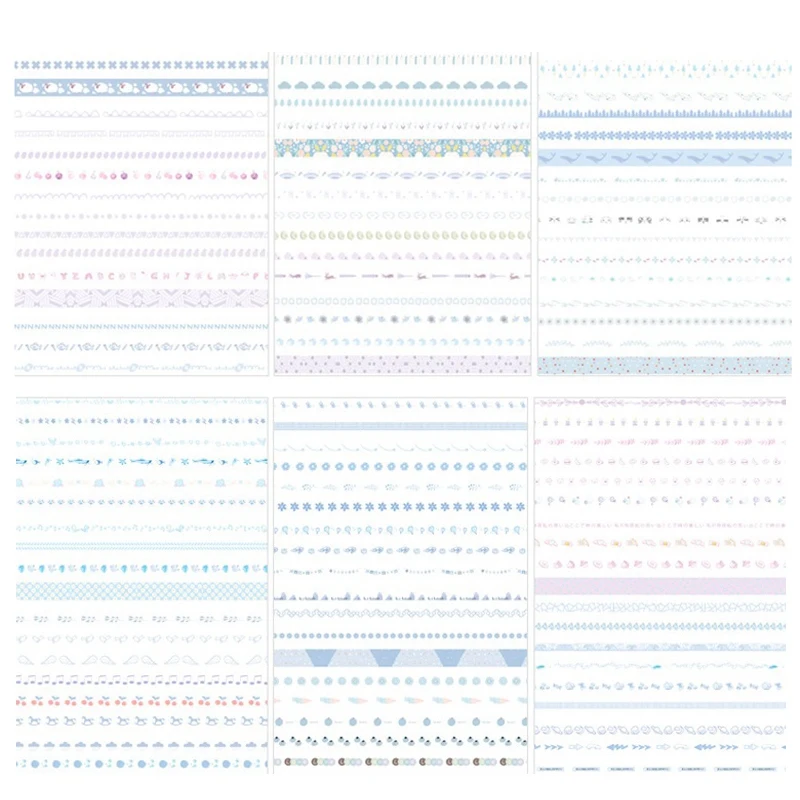 

100 Pcs/Set Washi Tape Set Dream Weaving Line Series Basic Handbook Simple Stickers Masking Tape