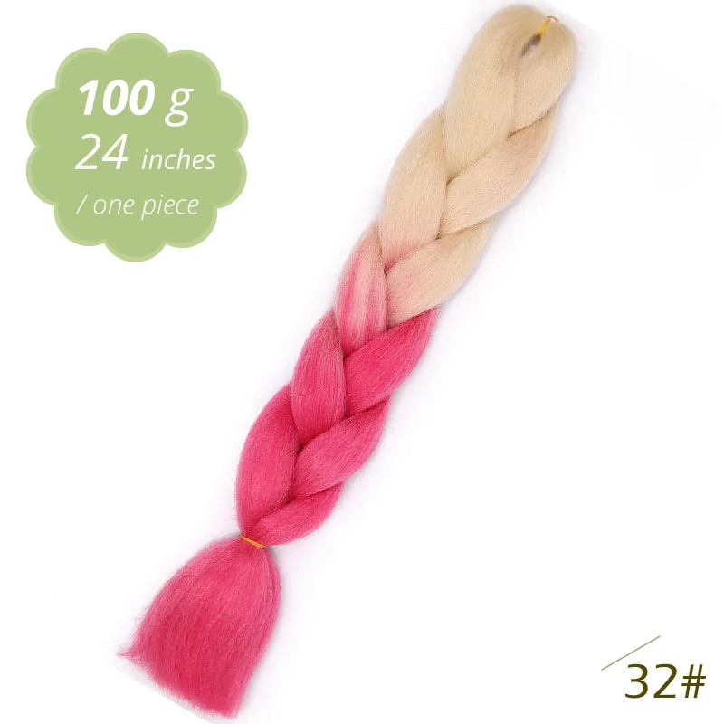 #530 AISI BEAUTY, Синтетические длинные Омбре косички, огромные косички, вязанные, Kanekal, волосы для наращивания, радужные косички, волосы, розовый, блонд - Цвет: #530