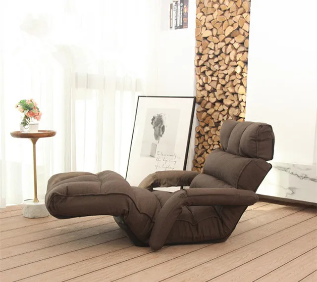 Brown Color Современный Пол раскладное кресло регулируемое кресло мебель для гостиной в японском стиле Спальное кресло кресла-шезлонги - Цвет: Brown Color