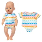 Пижамный комбинезон для детей 43 см 40 см, Одежда для кукол новорожденных, детские игрушки для девочек, наряды