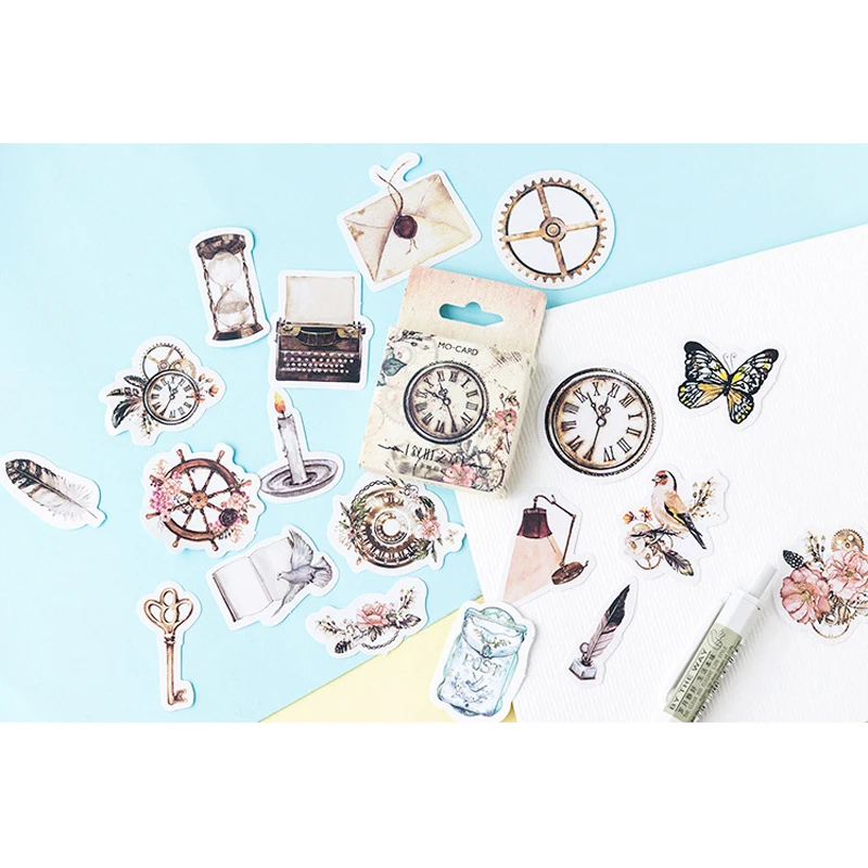 46 шт./упак. Винтаж под старину этикетка Стикеры украшения Скрапбукинг DIY дневник