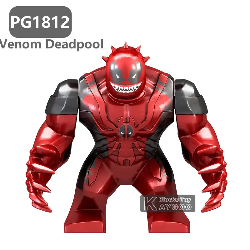 Venom Deadpool Одна распродажа, Большие Супер герои, анти Веном, танос, калл, обсидиан, Халк, Бастер, Человек-паук, Бэтмен, Бэйн, фигурка, модель, строительные блоки, игрушки - Цвет: Venom Deadpool