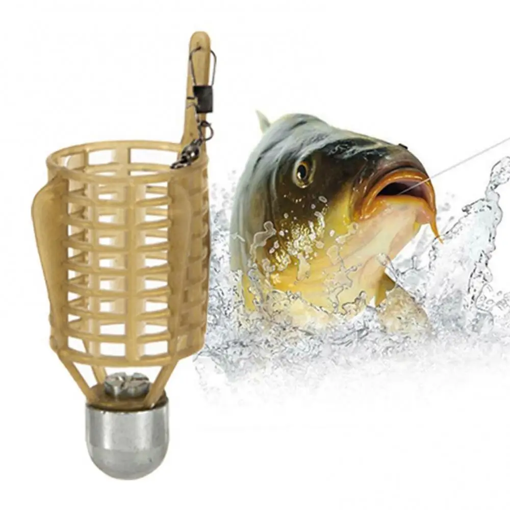 Fishing Bait Cage 20g/30g/40g/50g  Connector  Sinker Feeder Bait Holder Thrower Carp Fishing Feeder Tackle  Fishing Cage Basket