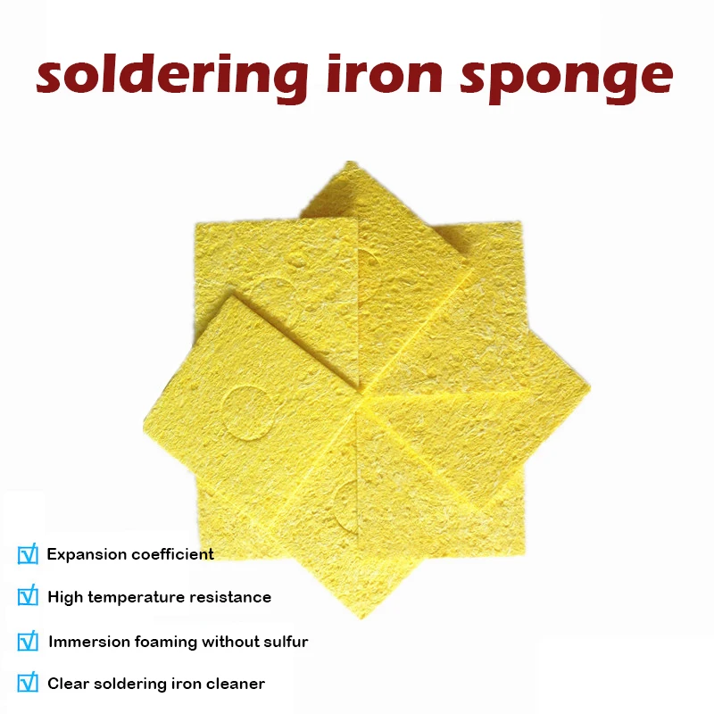

5/10/20/50Pcs High Temperature Resistant Sponge Electric Iron Tip Cleaning Sponge Quality Rectangular Multisize Soldering Sponge